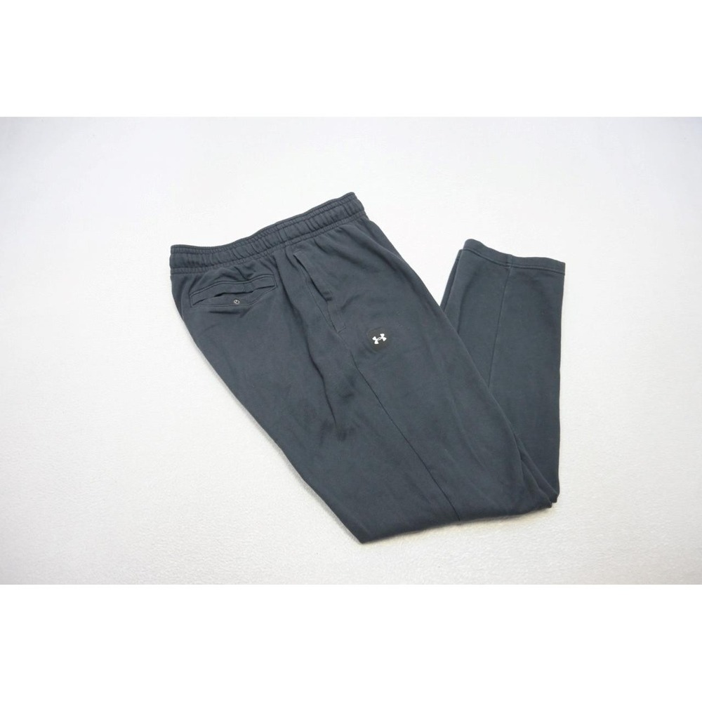 Under Armour Sweat Pants Jogger Cotton Blend Black Athletic W/Pockets Mens XL